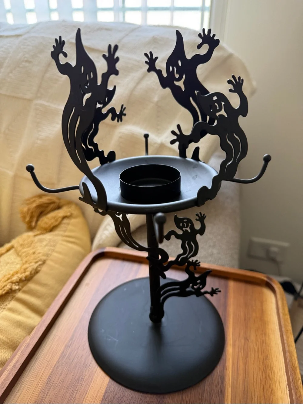 Partylite Shadow Dancers Ghost Tealight Lamp P7797 Halloween
